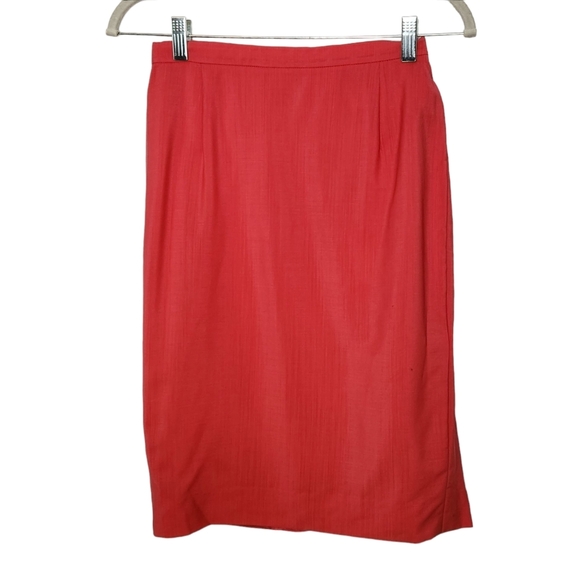 Max Mara Women's Red Wool Mohair Lightweight Pencil Skirt Size 40 Italy US 6 - Picture 9 of 9